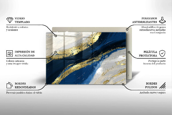 Cubre encimera Textura con oro