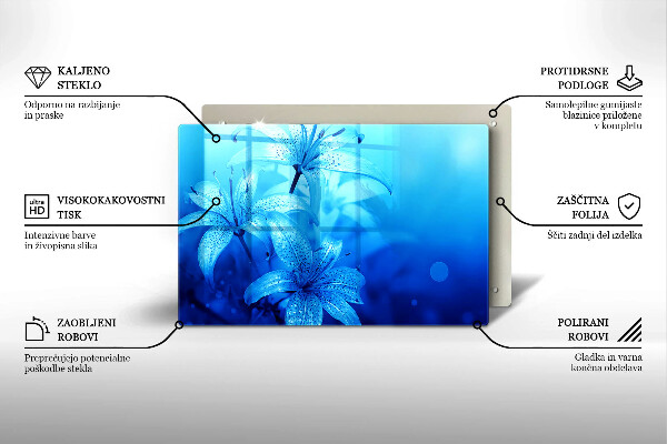 Cubre encimera Flores azules