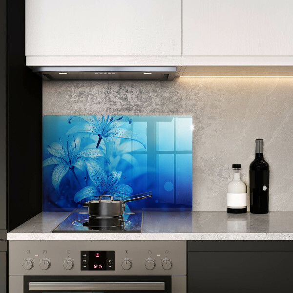 Cubre encimera Flores azules