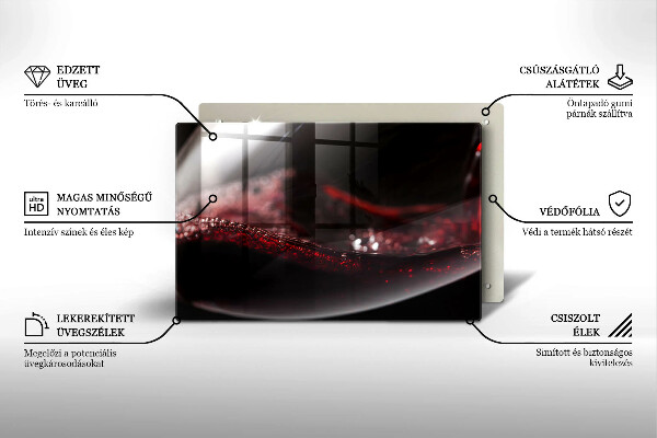 Cubre encimera Vino tinto en una copa