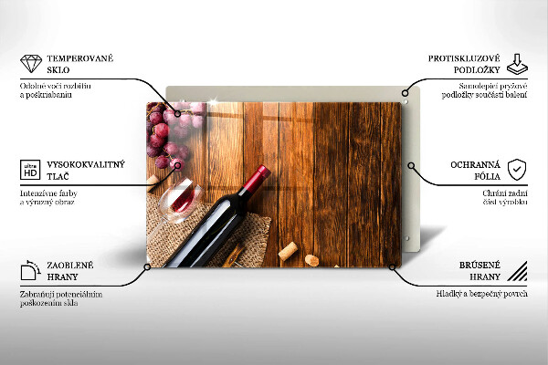 Cubre encimera Una botella de vino tinto