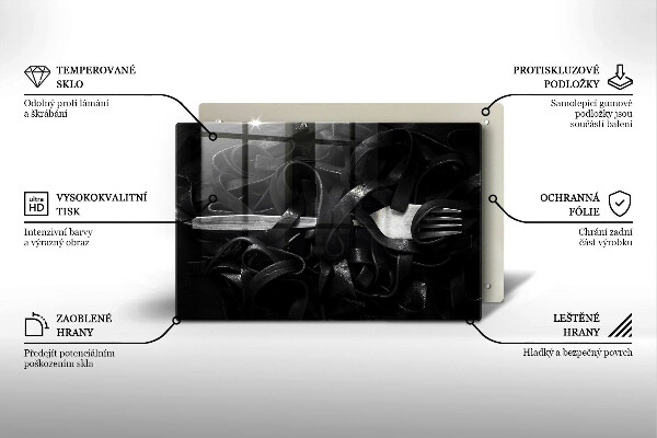 Cubre encimera Pasta negra de tallarines