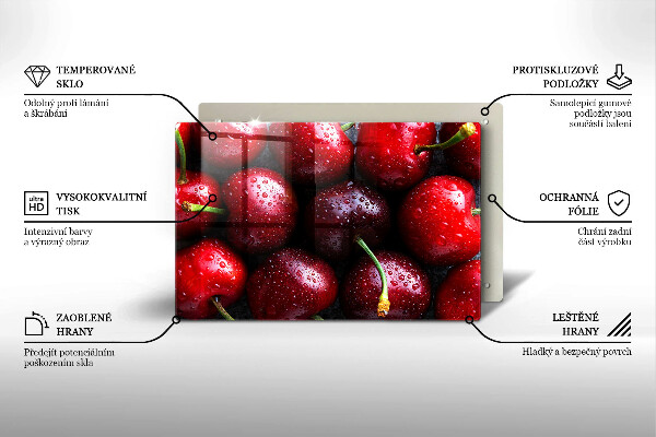 Cubre encimera Primer plano de cerezas