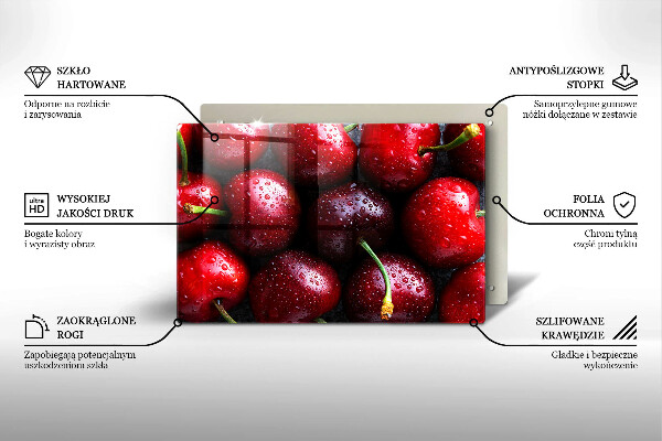 Cubre encimera Primer plano de cerezas