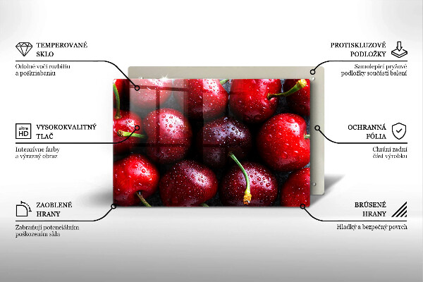 Cubre encimera Primer plano de cerezas