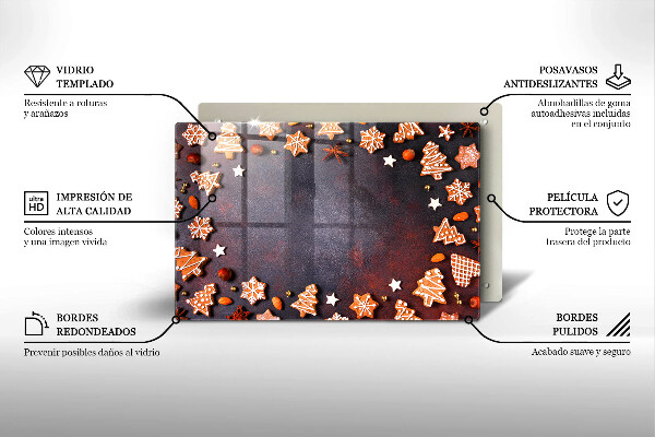 Cubre encimera Navidad de pan de jengibre