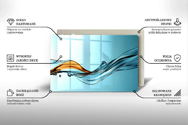Cubre encimera Agua sobre un fondo azul
