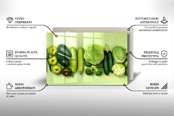 Cubre encimera Frutas y verduras verdes