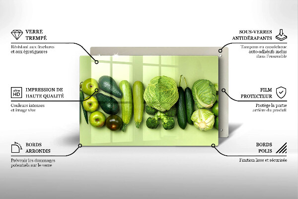Cubre encimera Frutas y verduras verdes