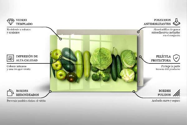 Cubre encimera Frutas y verduras verdes