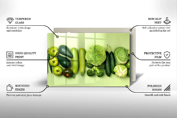 Cubre encimera Frutas y verduras verdes