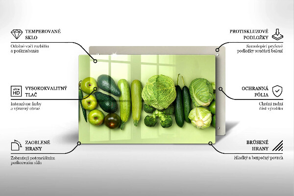 Cubre encimera Frutas y verduras verdes