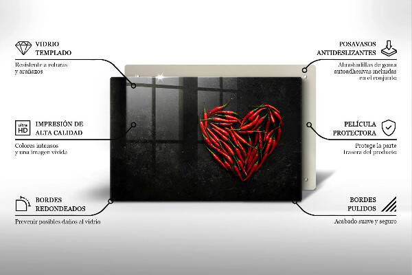 Cubre vitrocerámica Corazón de ají