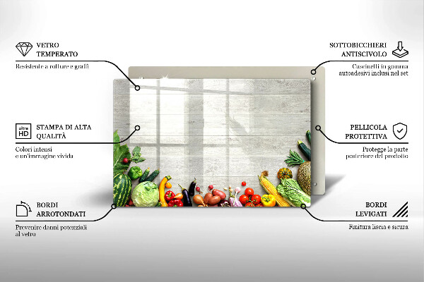 Cubre vitrocerámica Verduras en tapas