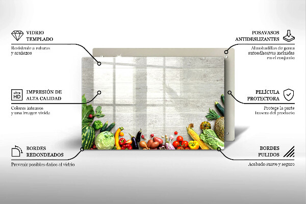 Cubre vitrocerámica Verduras en tapas