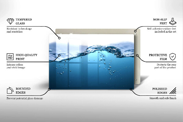 Protector placa inducción Agua azul