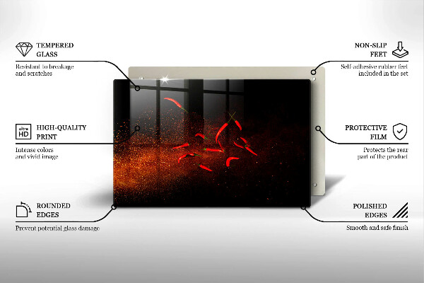 Cubre vitrocerámica Pimientos picantes
