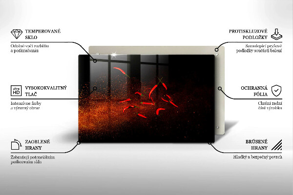 Cubre vitrocerámica Pimientos picantes