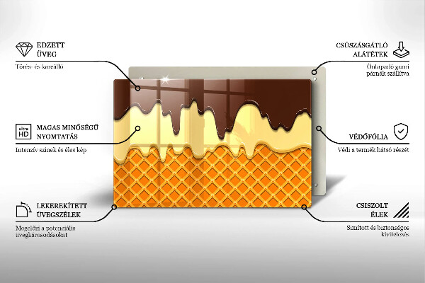 Cubre vitrocerámica Ilustración de cono de helado