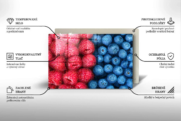 Cubre encimera Frutas de frambuesa y arándanos