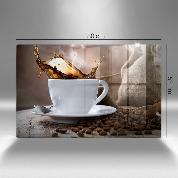 Cubre vitrocerámica Taza y granos de café