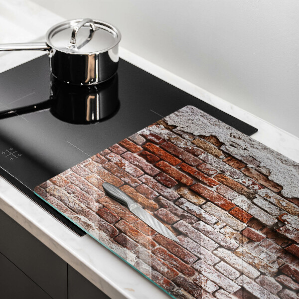 Cubre vitrocerámica Viejo muro de ladrillo y hormigón