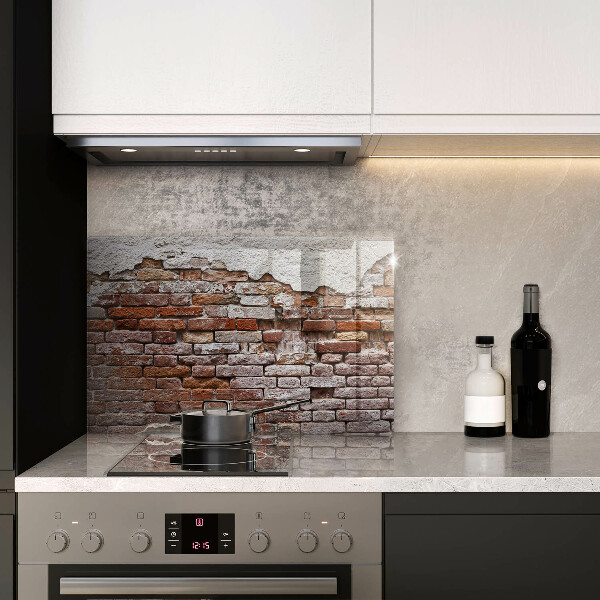 Cubre vitrocerámica Viejo muro de ladrillo y hormigón