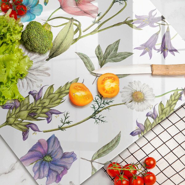 Cubre vitrocerámica Ilustración de flores