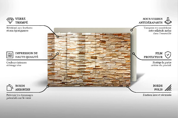 Cubre vitrocerámica Textura de piedras decorativas