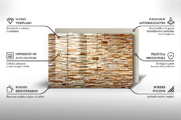 Cubre vitrocerámica Textura de piedras decorativas