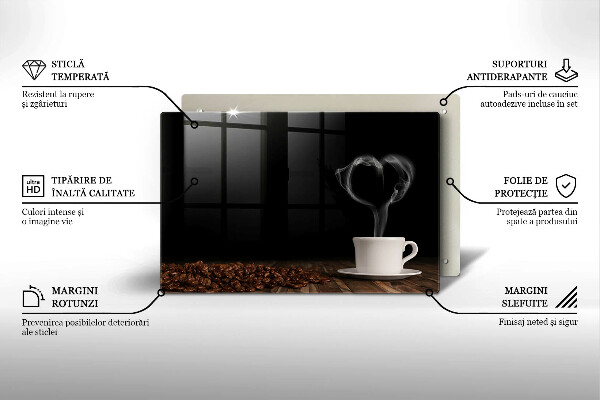 Cubre vitrocerámica Corazón de taza de café