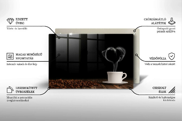 Cubre vitrocerámica Corazón de taza de café