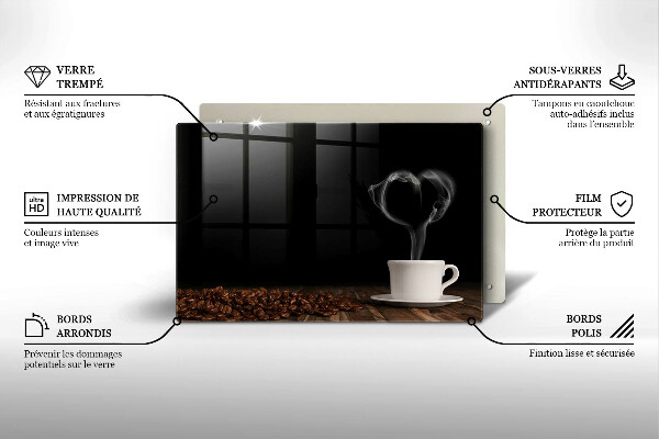 Cubre vitrocerámica Corazón de taza de café