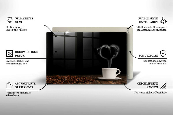 Cubre vitrocerámica Corazón de taza de café
