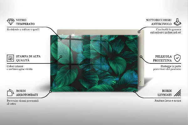 Cubre vitrocerámica Hojas de la selva