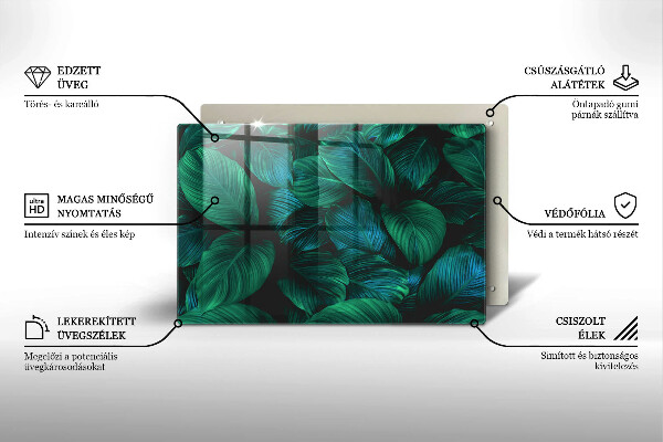 Cubre vitrocerámica Hojas de la selva