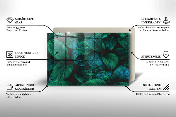 Cubre vitrocerámica Hojas de la selva