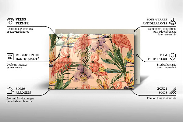 Protector placa inducción Ilustración de flamencos