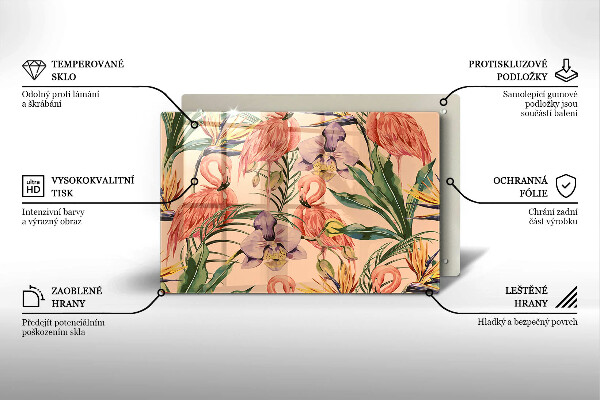 Protector placa inducción Ilustración de flamencos