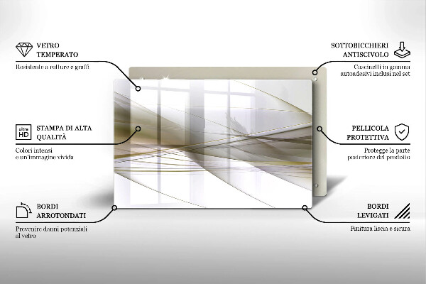 Cubre vitrocerámica Diseño de líneas abstractas
