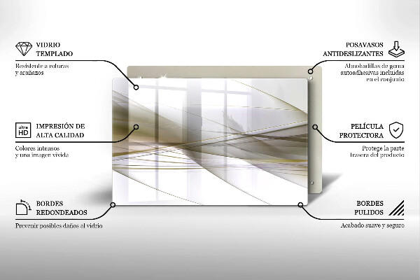 Cubre vitrocerámica Diseño de líneas abstractas