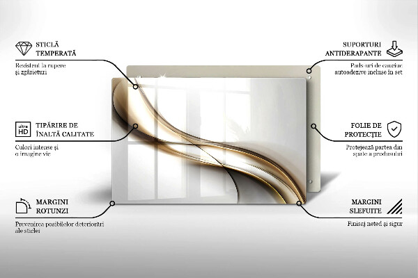 Cubre vitrocerámica Abstracción de líneas suaves