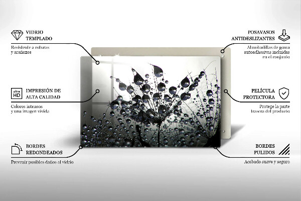 Cubre vitrocerámica Dientes de león y rocío