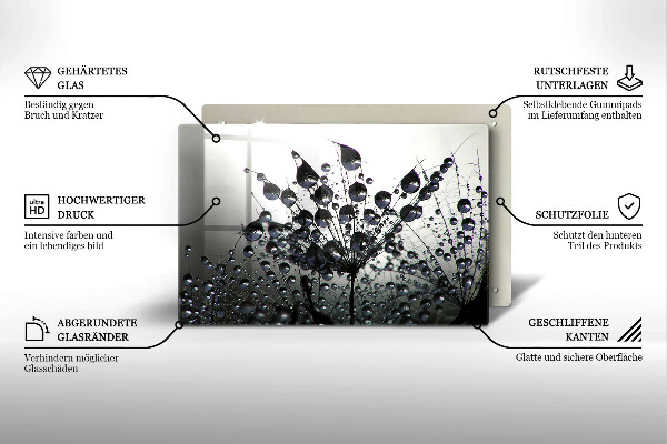 Cubre vitrocerámica Dientes de león y rocío