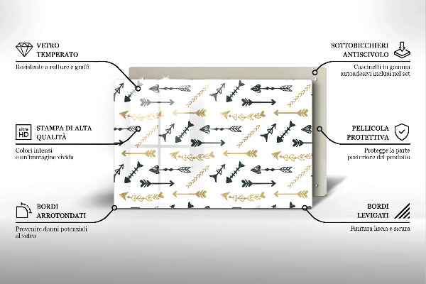 Cubre vitrocerámica Patrón de flechas boho