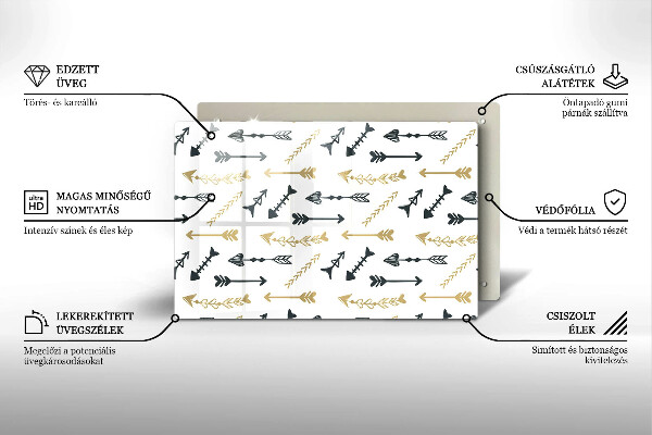 Cubre vitrocerámica Patrón de flechas boho