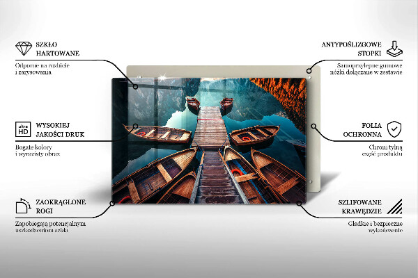 Cubre vitrocerámica Barcos en el lago