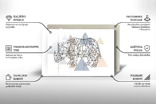 Cubre vitrocerámica Rinoceronte de arte lineal