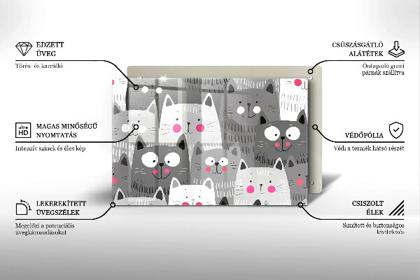 Cubre vitrocerámica Ilustración de gatos