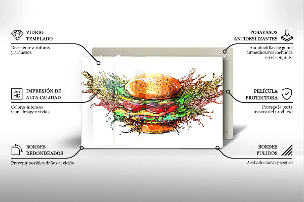 Cubre vitrocerámica Dibujo de hamburguesa